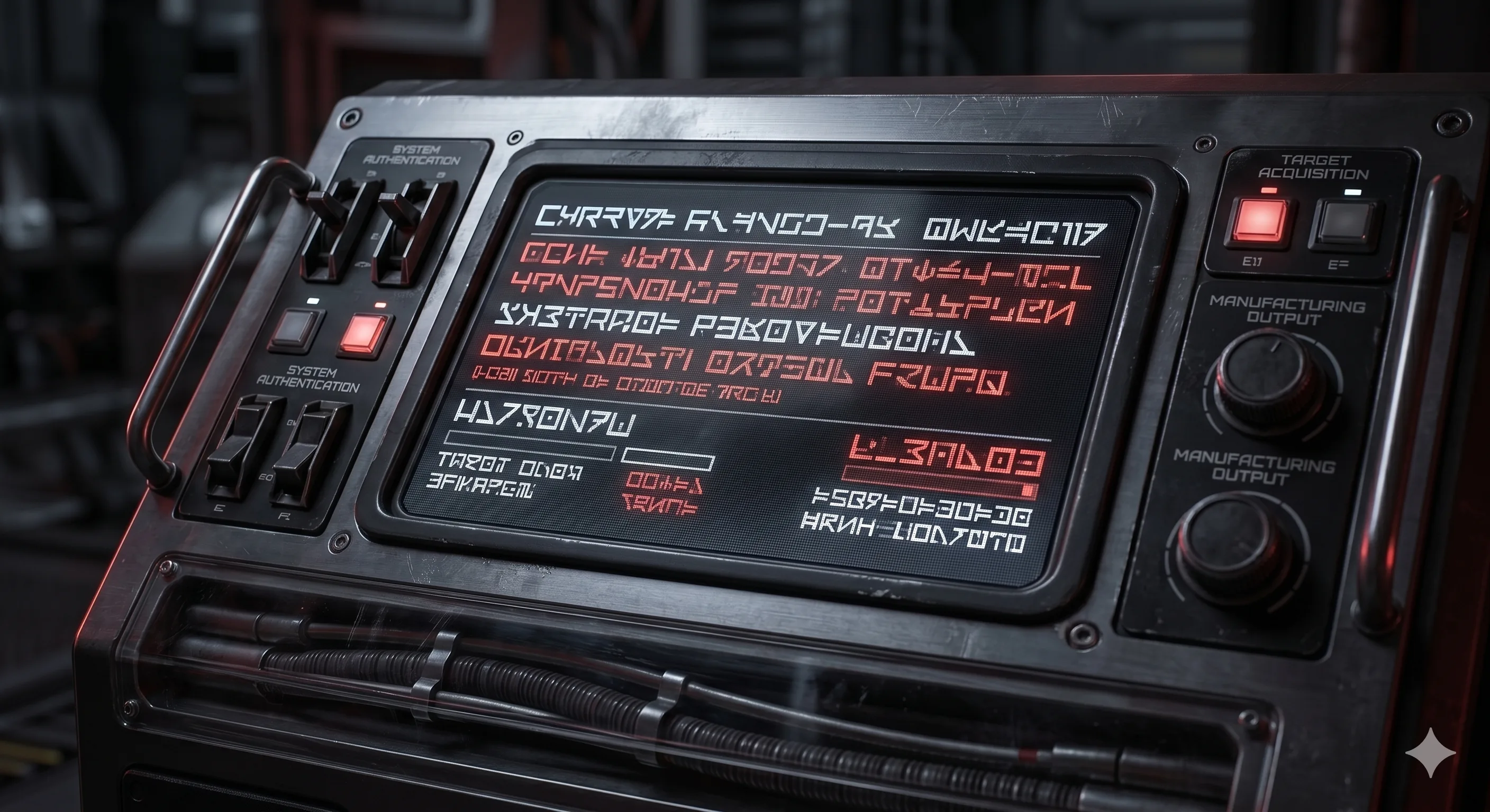 Glyphes cyborgs anguleux