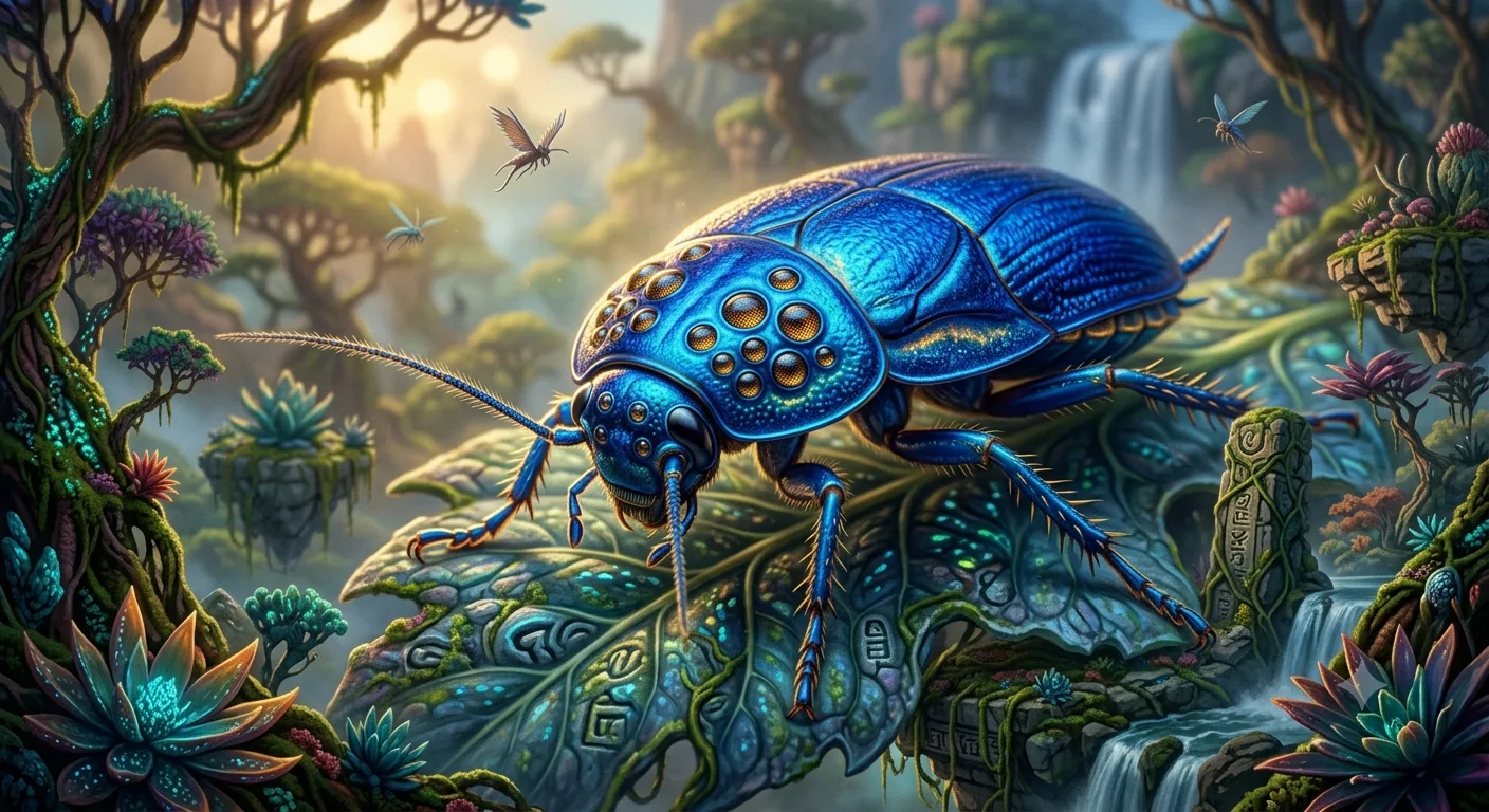 Le taz, insecte bleu à vingt-neuf yeux