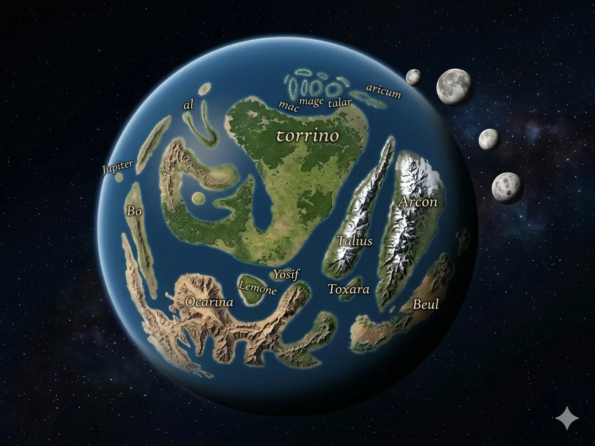 Vue majestueuse de la planète Araze