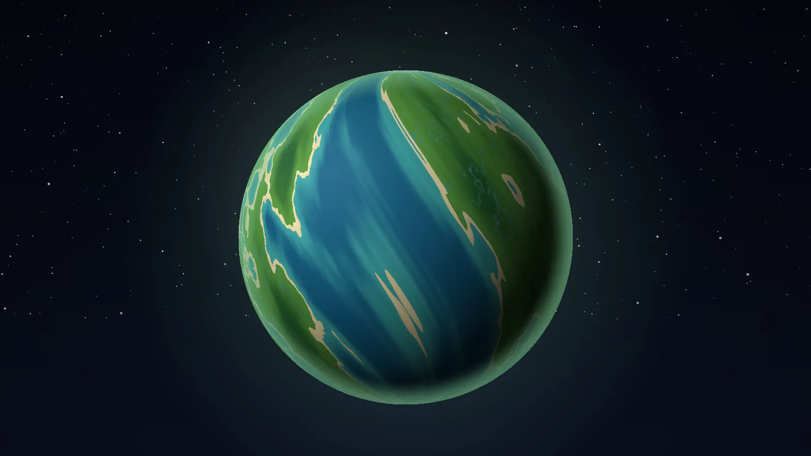 Vue orbitale de Dinoz, la planète des dinosaures