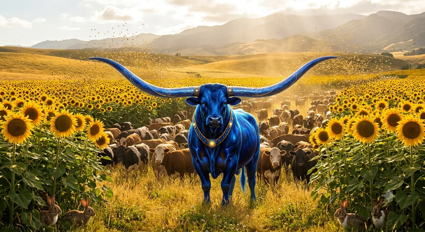 Le damsfa, taureau bleu aux cornes de trois mètres