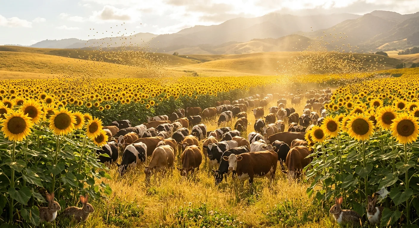 Troupeaux de vaches dans les plaines d’Éclaira