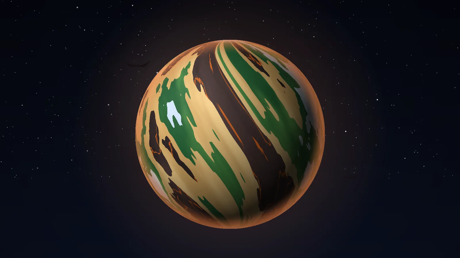 Vue orbitale de Fazer, la planète des dragons