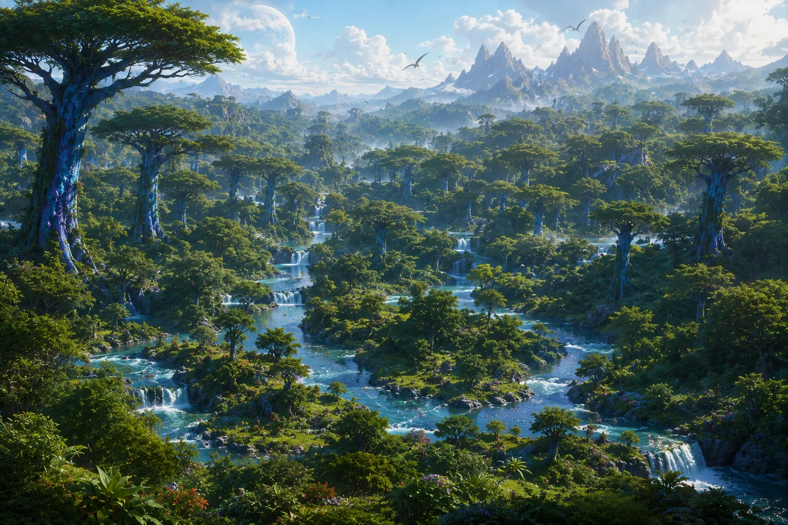 Les grandes forêts de Karn-Tor IX avant les Cyborgs