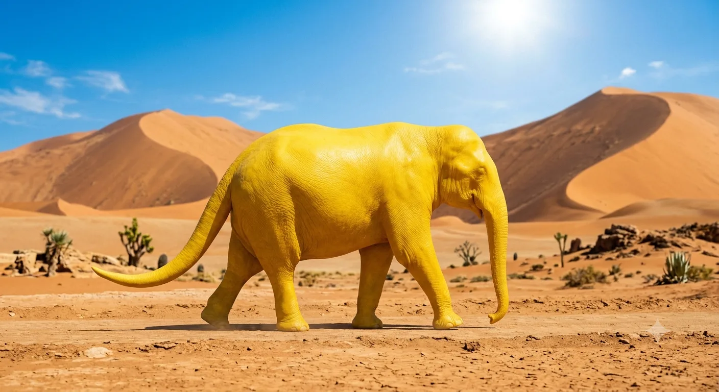 Le xarotic, éléphant jaune sans oreilles